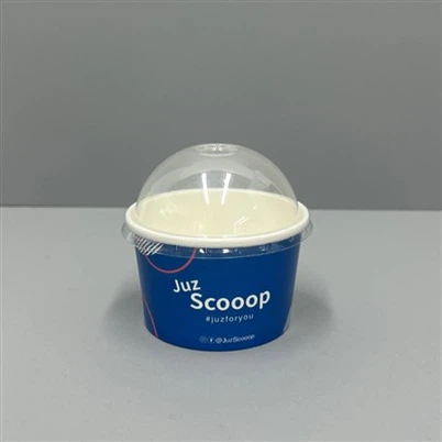 Papierowe kubki na lody o pojemności 4 uncji z pokrywkami na imprezy